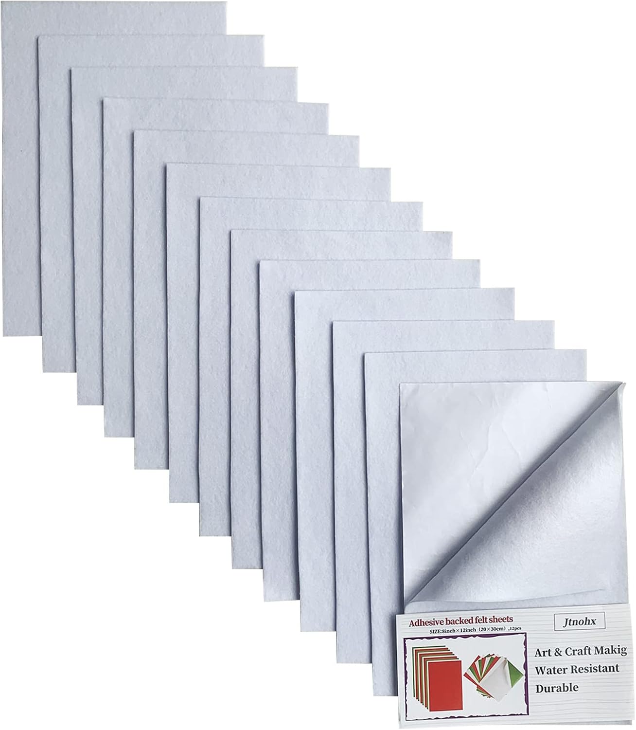 Jtnohx Self Adhesive Felt Sheets, 12 Pieces Sticky Felt Drawer Liner