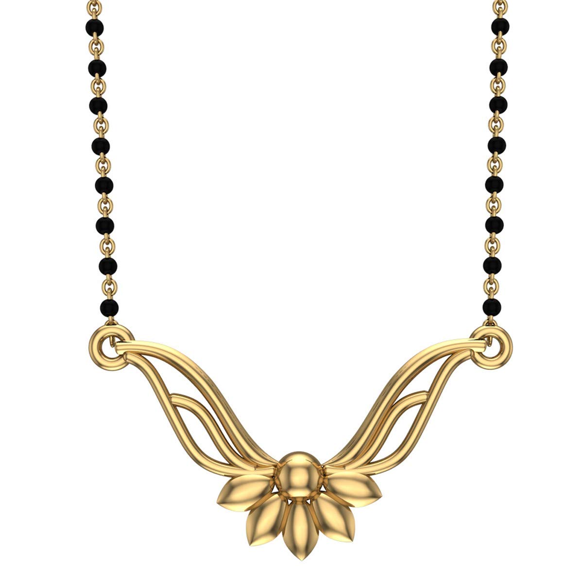 DISHIS 14K Yellow Gold Designer Mangalsutra for Women (B08H691BN1) Amazon Price History, Amazon Price Tracker