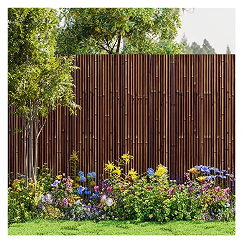 LVLDAWA Natürlicher Gerollter Bambuszaun, Hochbelastbare Handgewebte...
