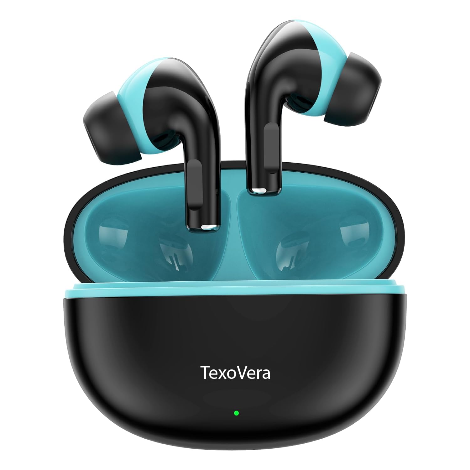 TexoVera Pop True Wireless Earbuds, Black and Blue, Bluetooth V5.3, 50H Playtime, Noise Isolation, IPX4, Type-C Fast Charging (White)-picture-32