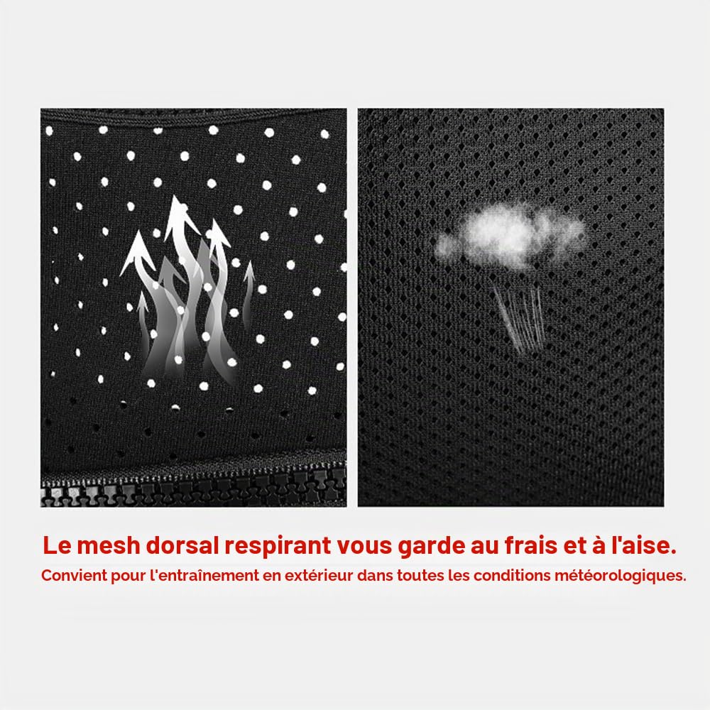 Sac de Poitrine de Sport Respirant, résistant à l'eau, Sac de Gilet de Course Avant réfléchissant pour Hommes,Sac de Gilet de Course Avant