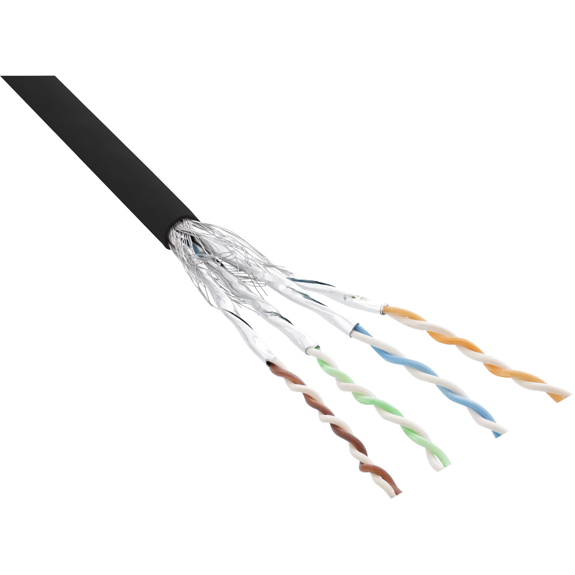 InLine 76499S kabel krosowy Cat.6 S/FTP (PiMf), czarny, AWG27, PVC, CU, 100 m