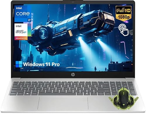 HP 15.6インチ タッチスクリーンi7ノートパソコン ビジネス&学生用 Intel 10-Core i7-1355U (最大5Ghz) 32GB RAM 1TB SSD Intel Iris Xe Graphics、テンキーパッド、WiFi 6、FHD