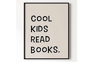 Cool Kids Read Books Quote Print - Enchanting Decor for Bookworms