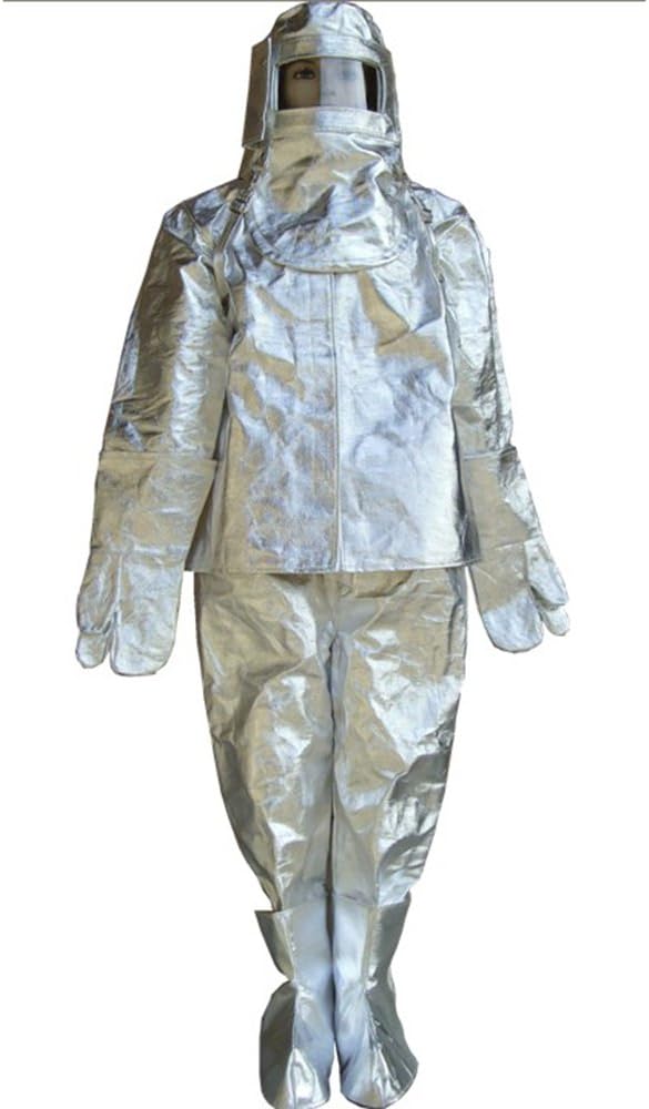 Safety Apparel Heat Resistant Aluminized Suit Flame Radiation Coat 1000℃ L