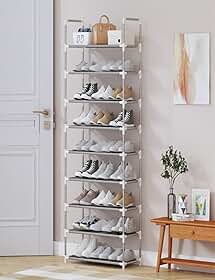 Sapateira Vertical Luxo Rack Aço Inox 9 Prateleiras 27 Pares