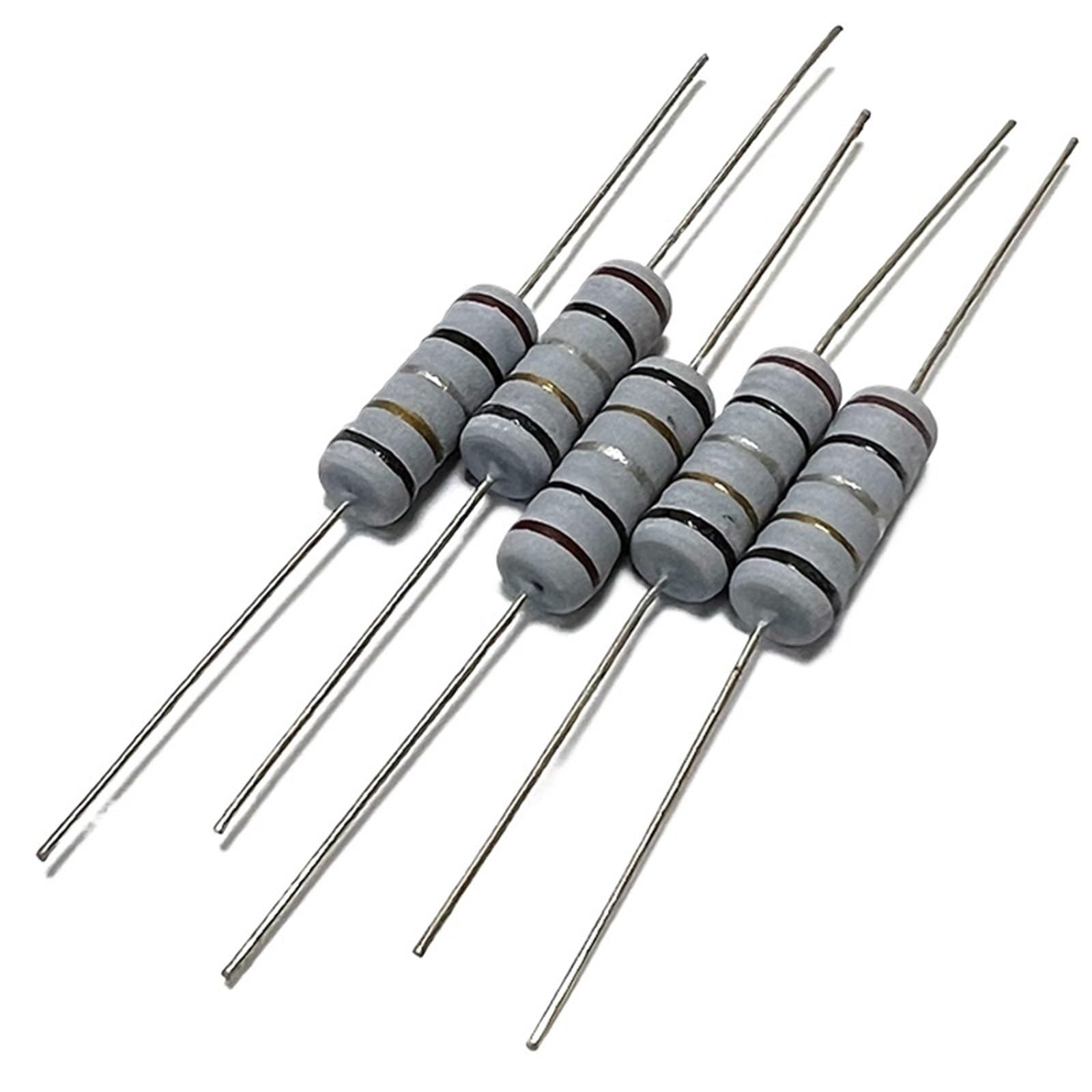 RISWEKFW 10pcs 3W Wirewound Fuse Resistance Accuracy 5% 0.1R 0.15R 0.22R 0.33R 0.47R 0.5R 1R 2.2R 3.3R 4.7R 0.1 0.15 0.22 0.33 0.5 Ohm Ω(KNP3W-0.47R)