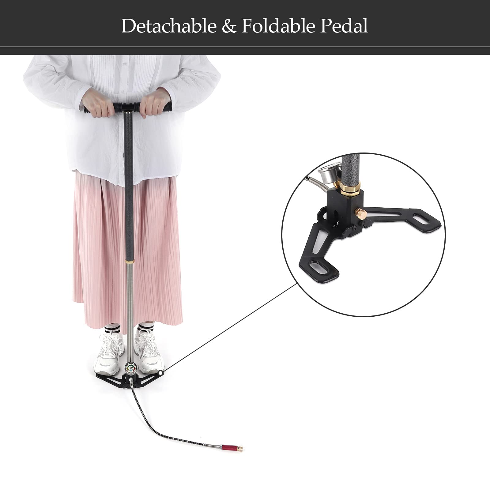 Pompa Manuale Ad Alta Pressione PCP per Fucile Ad Aria Compressa - 3 Fasi, 4500PSI, Staffa di Riempimento