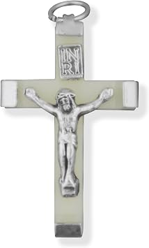 Venerare Glow-in-the-Dark Catholic Rosary Cross - Pack of 3 Small 35mm