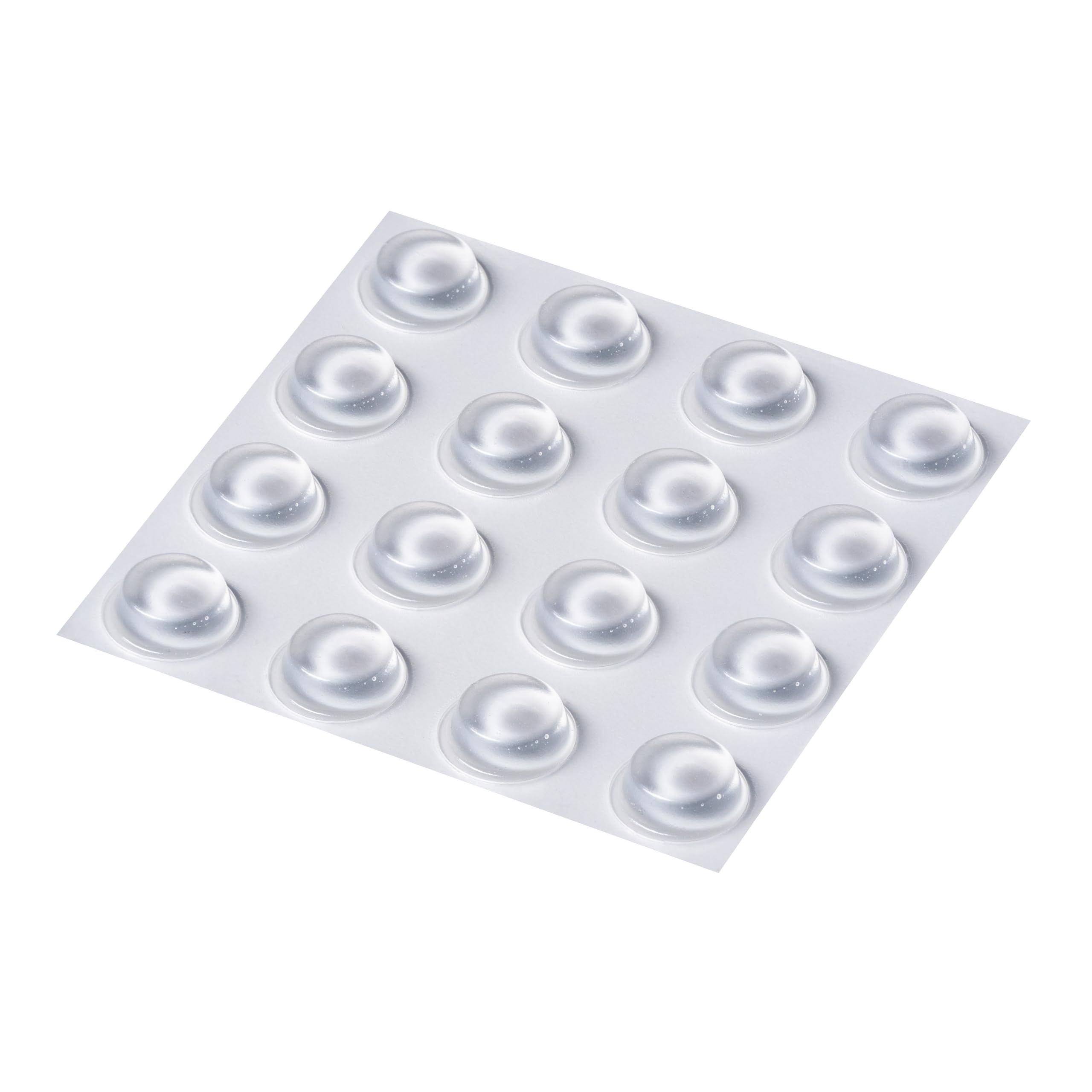 Happy Bananas Self Adhesive Clear Bumper Pads, Flat Topped Rubber Feet for Cutting Boards, Marble, Granite, Glass, Crafts - 14mm x 4.5mm (16)