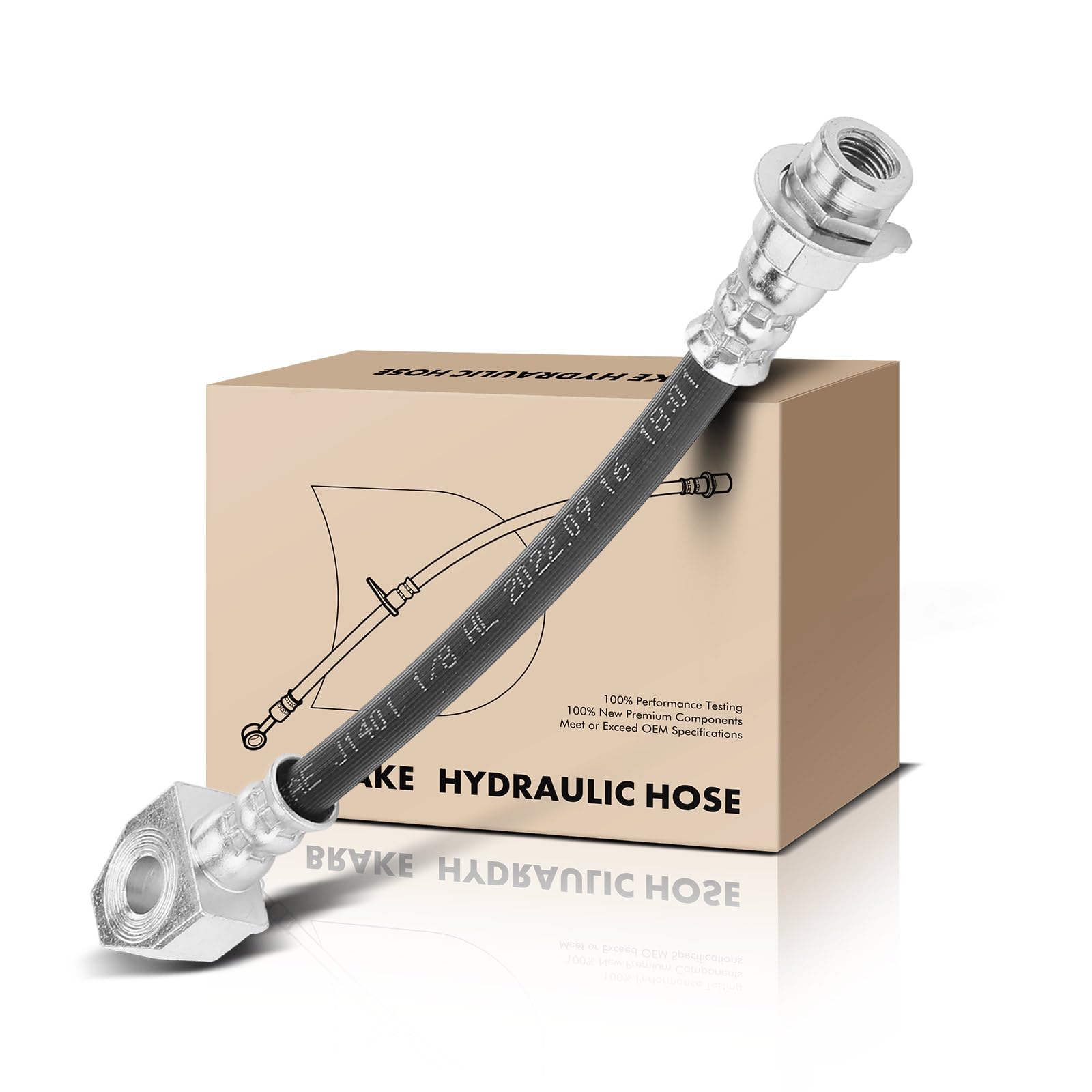 Frankberg Brake Hose Brake Line Rear Axle Left Compatible with Grand Cherokee II WG WJ 2.7L-4.7L 1999-2005 Replace# 52128095