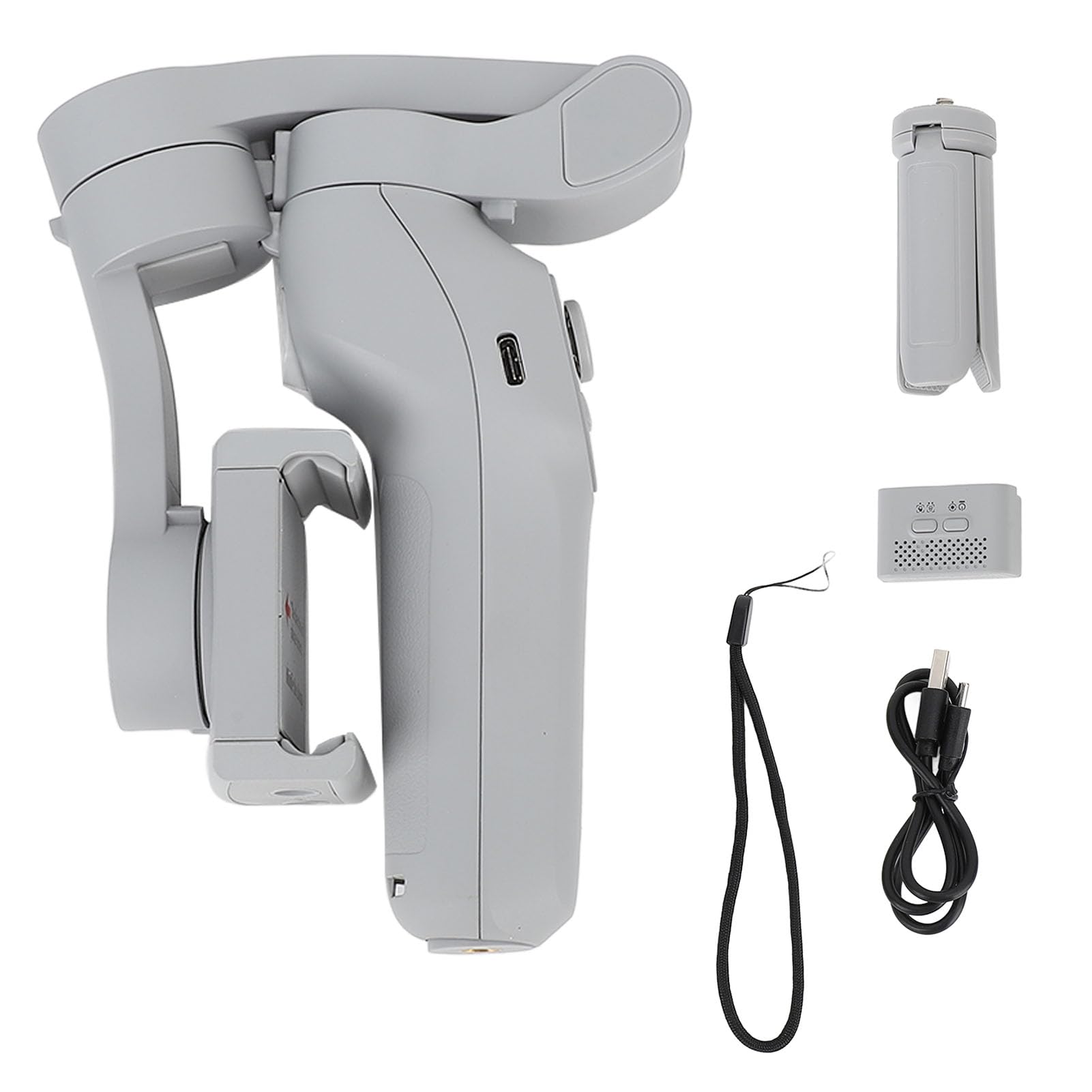 Kit Stabilizzatore Smartphone Registrazione Video Regolabile Pieghevole per Creatori di Contenuti ABS Materiale 280g Carico