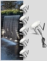 Vista 7 de MALORY Luces de piscina de bajo voltaje, acero inoxidable completo de 3 W, luz LED subacuática para estanque de natación subacuática, IP68