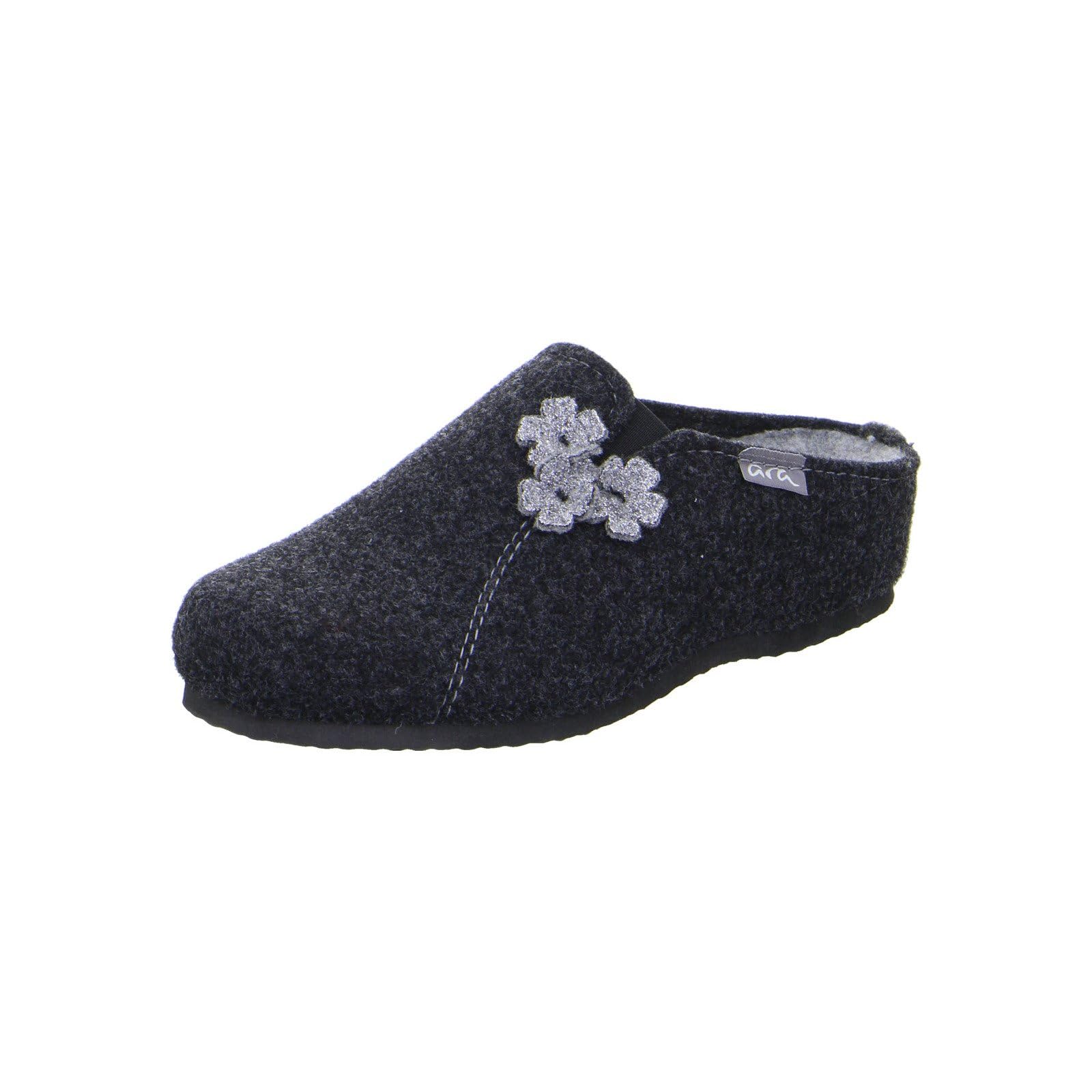 ARA Women's Cosy Slippers, Charcoal, 5 UK