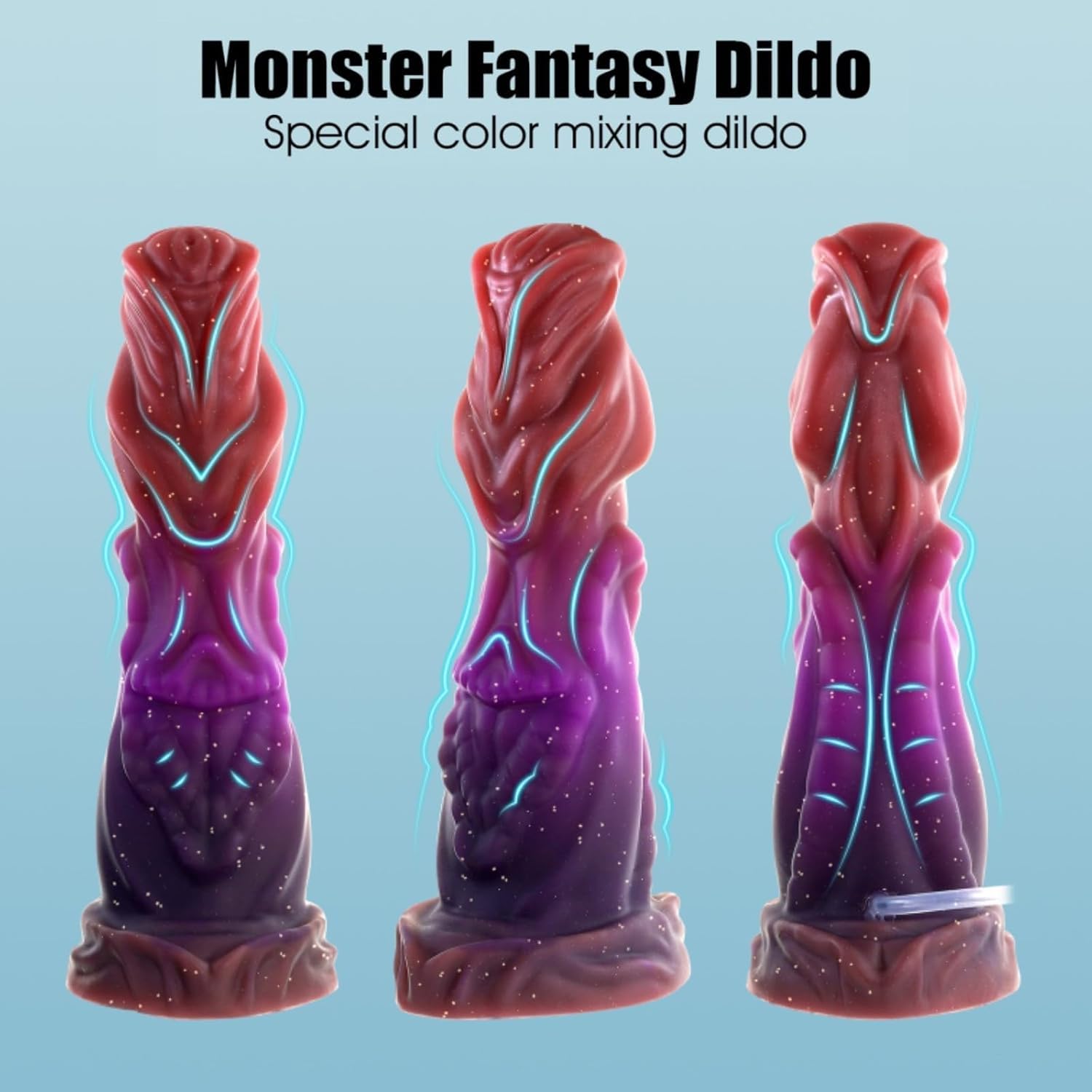 Seckoe Realistischer Silikon Monster Spritz Dildo mit Sperma Spritzfunktion Fantasy Dildo Wassersprühfunktion Analdildo G-Punkt Stimulation Butt Plug Analspielzeug Sex Spielzeug für Männer Frauen