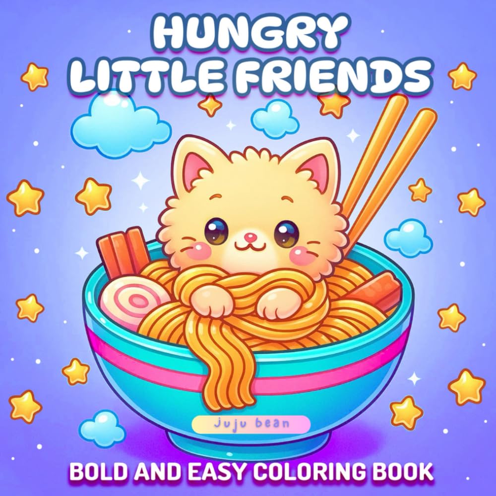 Hungry Little Friends: Bold and Easy Coloring Book