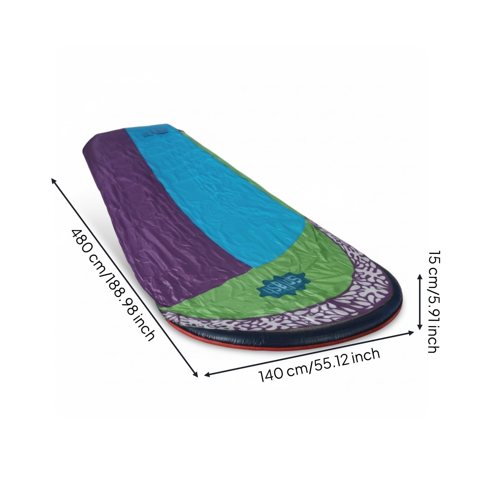 Toboggan Aquatique Enfants Jardin Pelouse Glissière Jeu Eau PVC Solide Arroseurs au Tuyau Débit Continu Glissé Fluide Fin Rembourré Adapté aux Fêtes, Style to 2