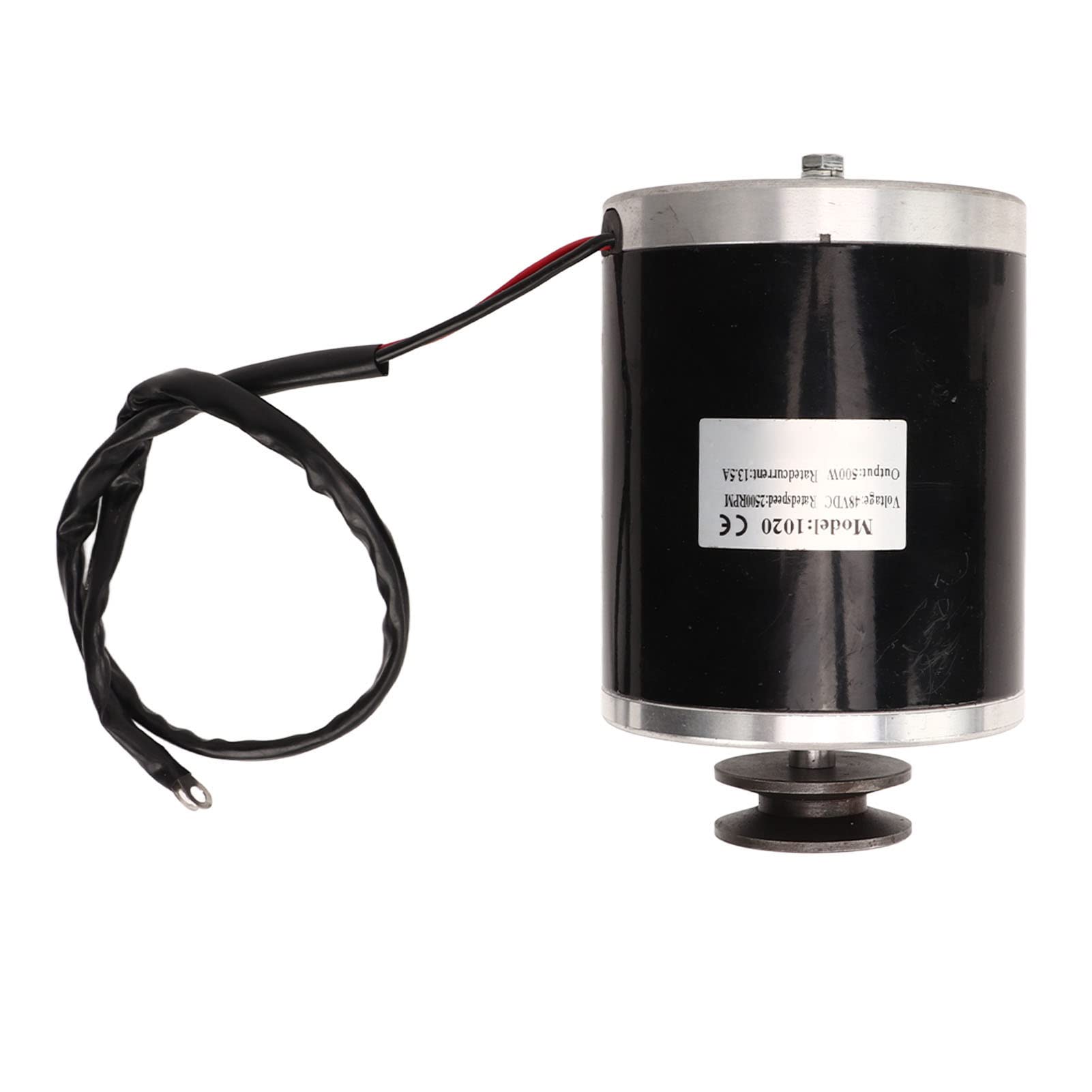 Cryfokt Motor de Polea Eléctrica de 500W, Aleación de Aluminio Cepillado de Poco Ruido para Bicicletas Eléctricas, Scooters y Motocicletas