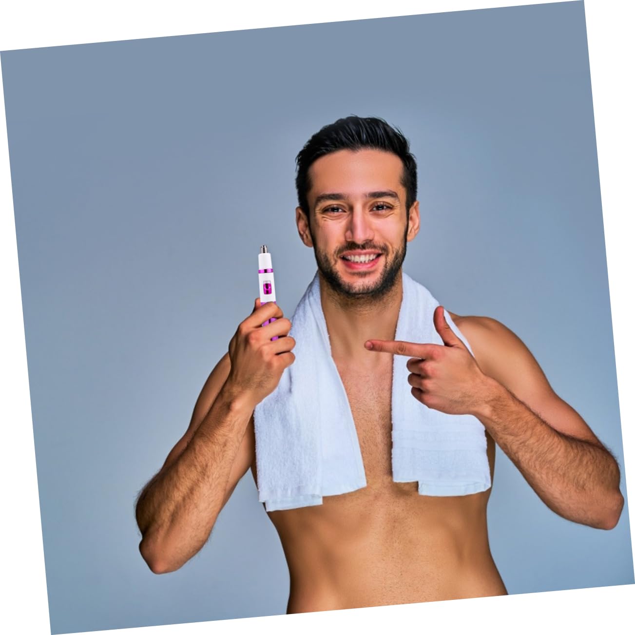 VICASKY 1Pc Electric Nose Hair Trimmer for Men and Women Painless Hair Remover with Material Compact Nose Hair Razor for Gentle Grooming for Travel and Home Use