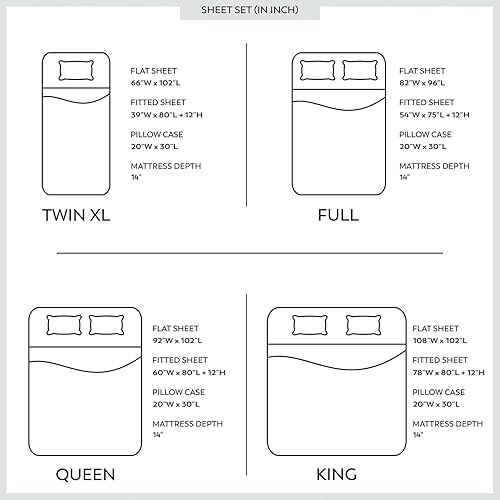 Miniatura 5 de Color Sense Sábanas de lujo de secado rápido para cama individual XL, cepilladas para mayor suavidad, juego de sábanas ligeras de 3 piezas para