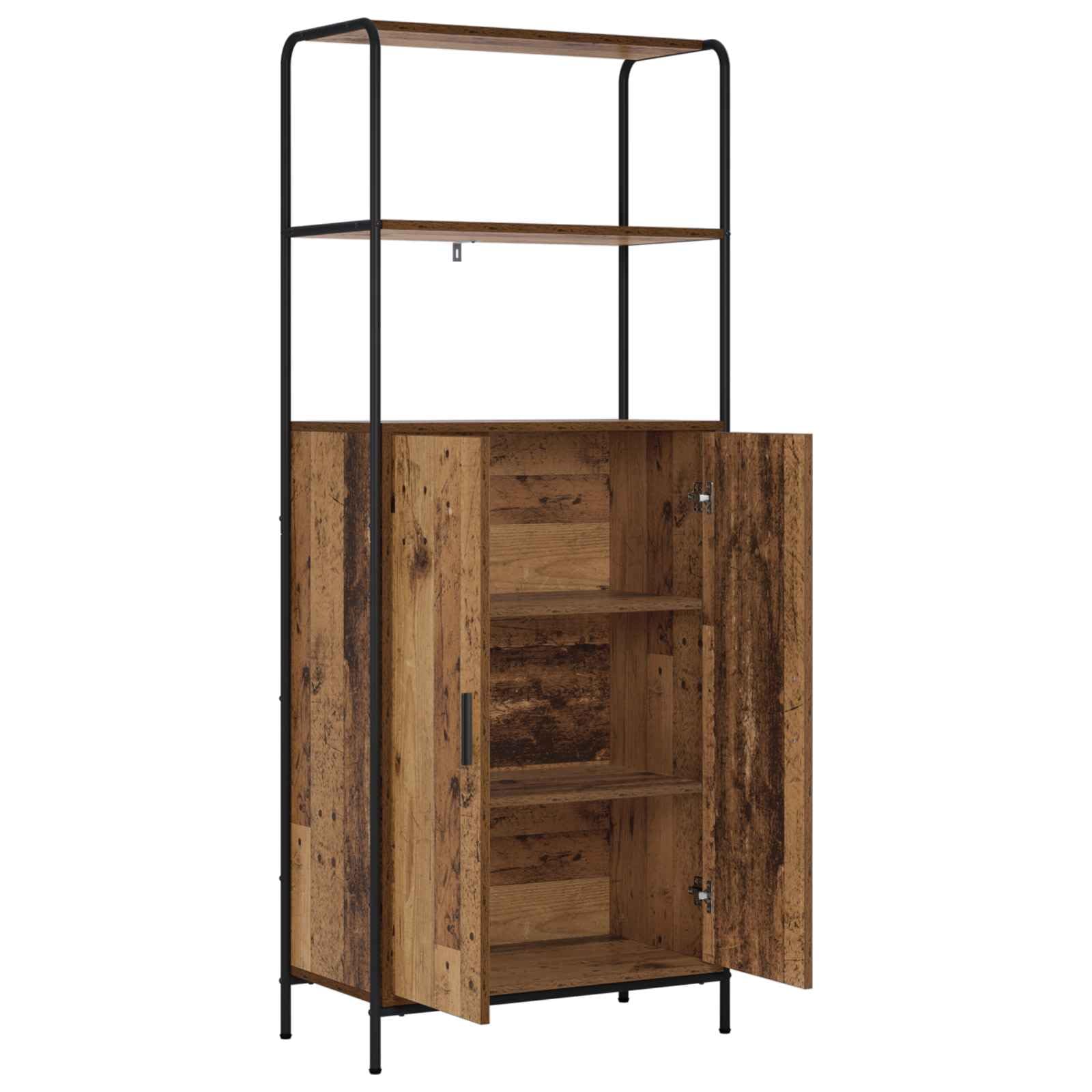 vidaXL Highboard Stare drewno 40 x 33 x 161 cm Drewno inżynieryjne