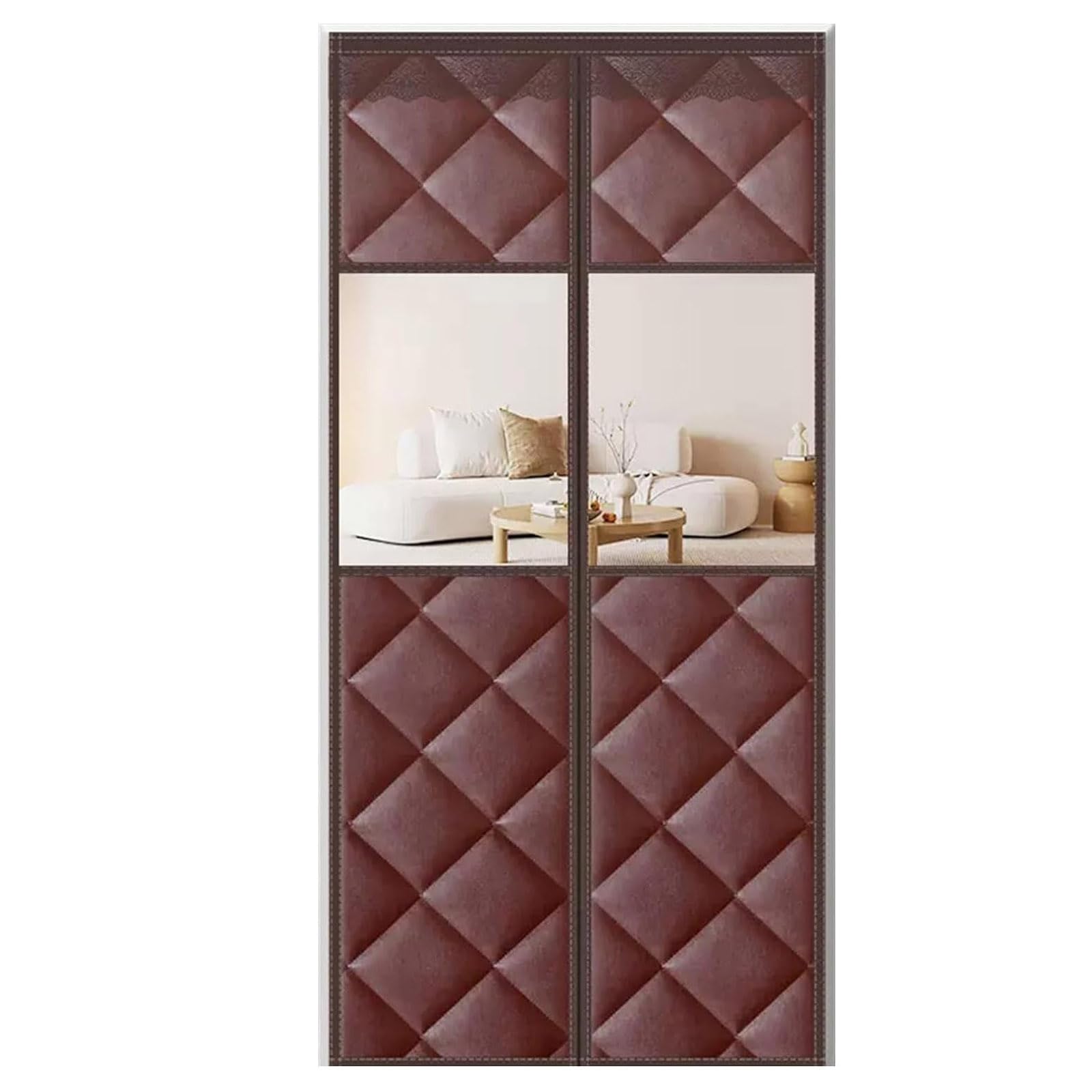 SePkus Tenda Per Porta Con Isolamento Termico, Anti Freddo Oscuramento Magnetico Anti-Freddo Copertura Per Finestre Insonorizzazione Per Balcone Seminterrato Tende Trapuntate (A 95x215cm)