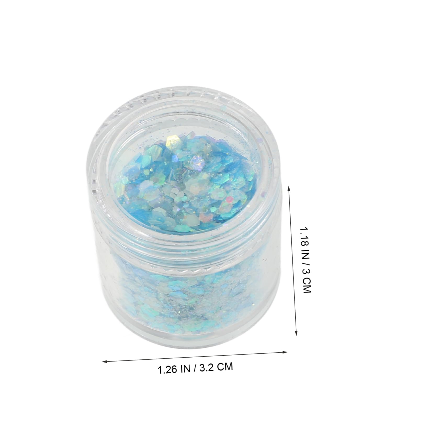 Angoily Iridescent Glitter Flakes 4 Bottles of Nail Art Glitter for DIY Crafts Festival Rave Makeup Body Face