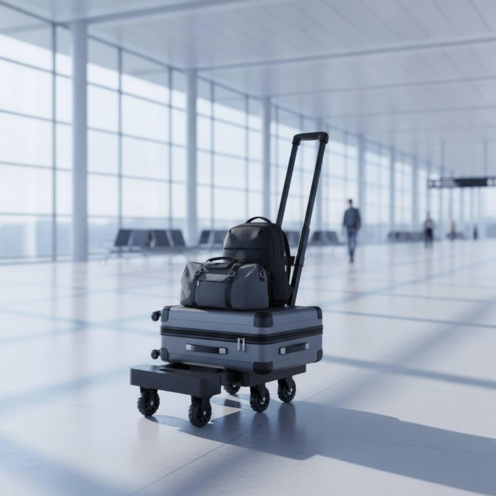 MagiDeal Carrello Pieghevole Carrello Piattaforma Carrello Trasporto Mano a Basso Profilo per Carichi Fino a 350libbre per Manovre Agevoli Chiusura Compatta Adatto a Artigiani Scuole, Nero