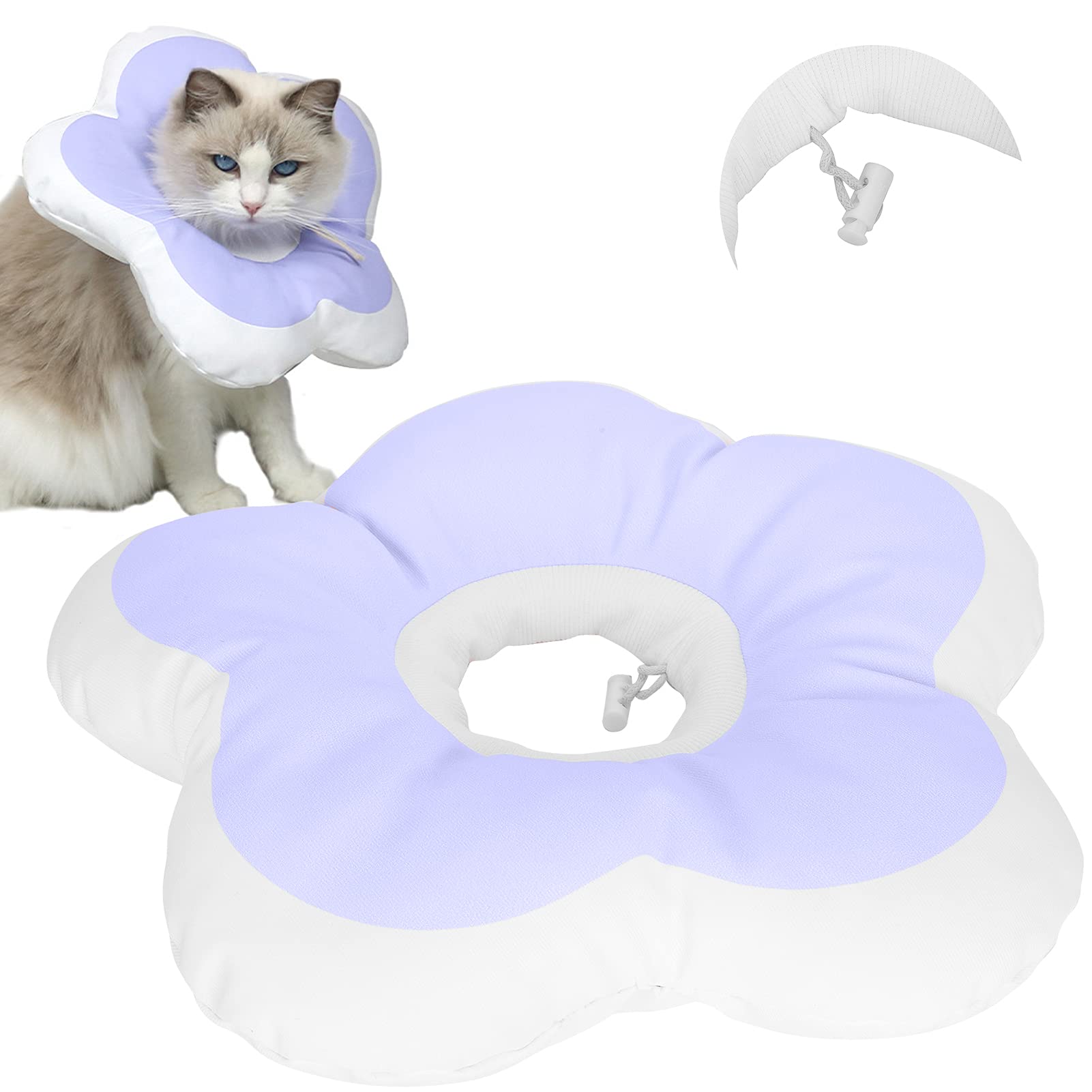 Cat Recovery Collar, Flower Neck Cat Cones Cute for Photo Shoots for Halloween for Christmas Parties for Party Days(Purple, L) (B08MX51SLF) Amazon Price History, Amazon Price Tracker