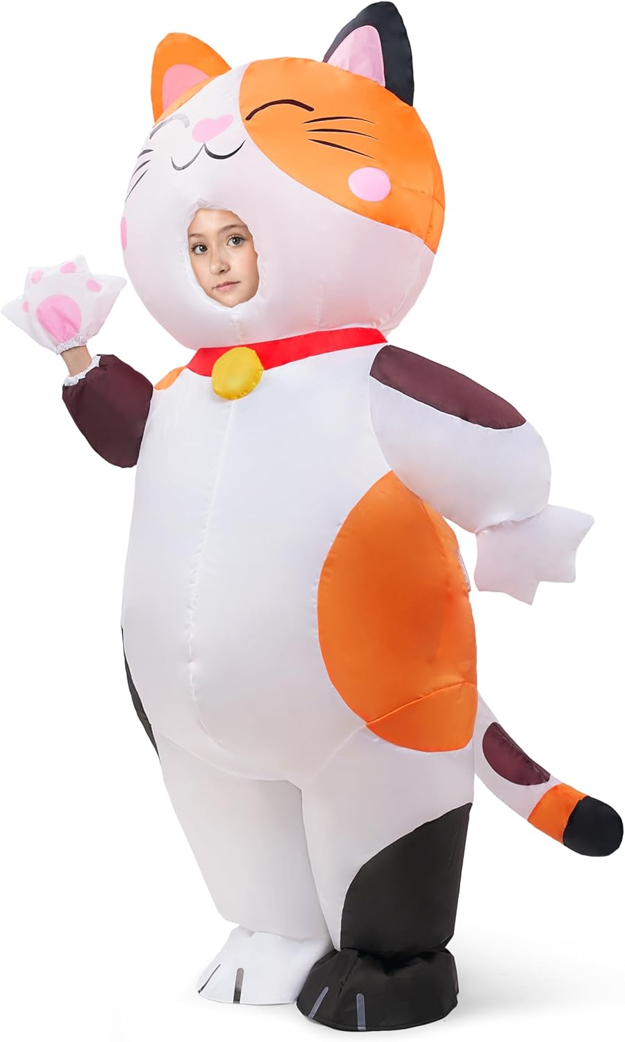 Spooktacular Creations Kids Calico Inflatable Costume, Full Body Inflatable Calico Cat Costume, Funny Halloween Blow Up Suit for Children Halloween Dress Up Parties(3ft11” - 4ft7”) - Image 8