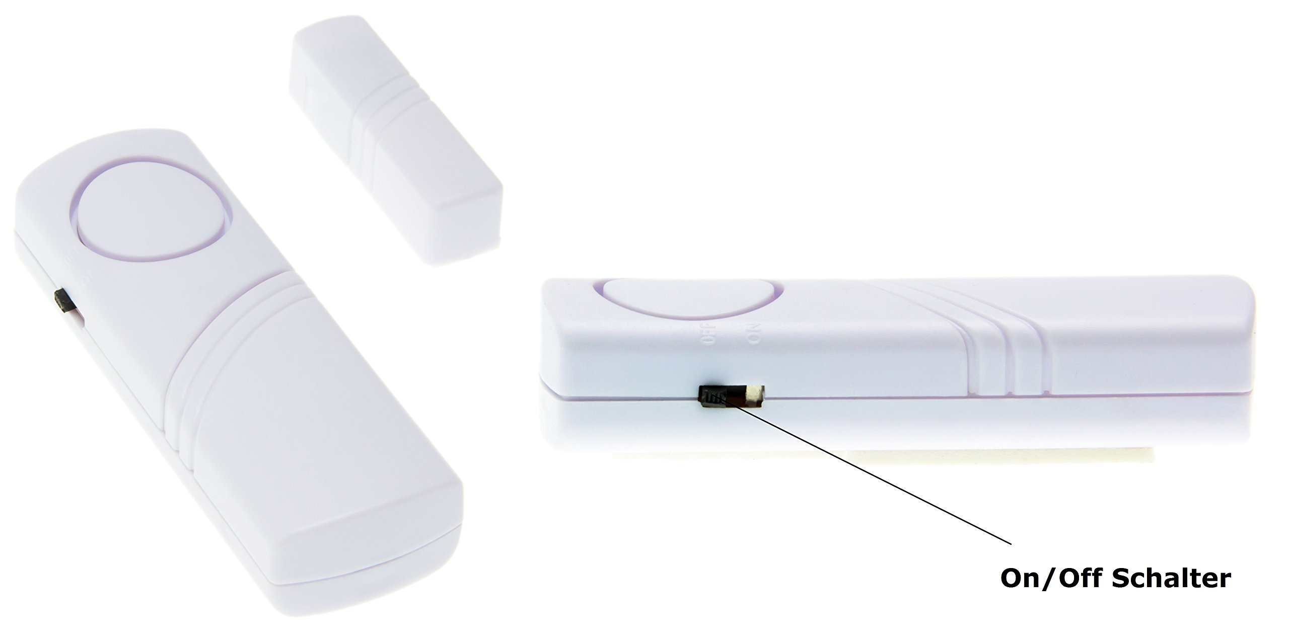 Adapter Universe Türalarm Fensteralarm Alarmanlage 90dB Schalldruck Sirene Einbruchschutz System passend für Indoor Haus Wohnung 35 Stück