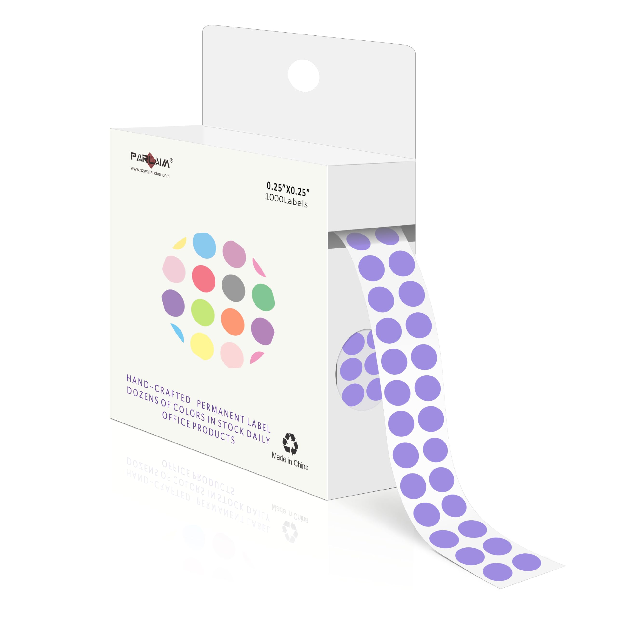 PARLAIM 1/4 Inch Circle Sticker Labels,1000 Stickers Round Color Coding Circle Dots Stickers, Adhesive Roll Dot Label for Inventory Organize, File