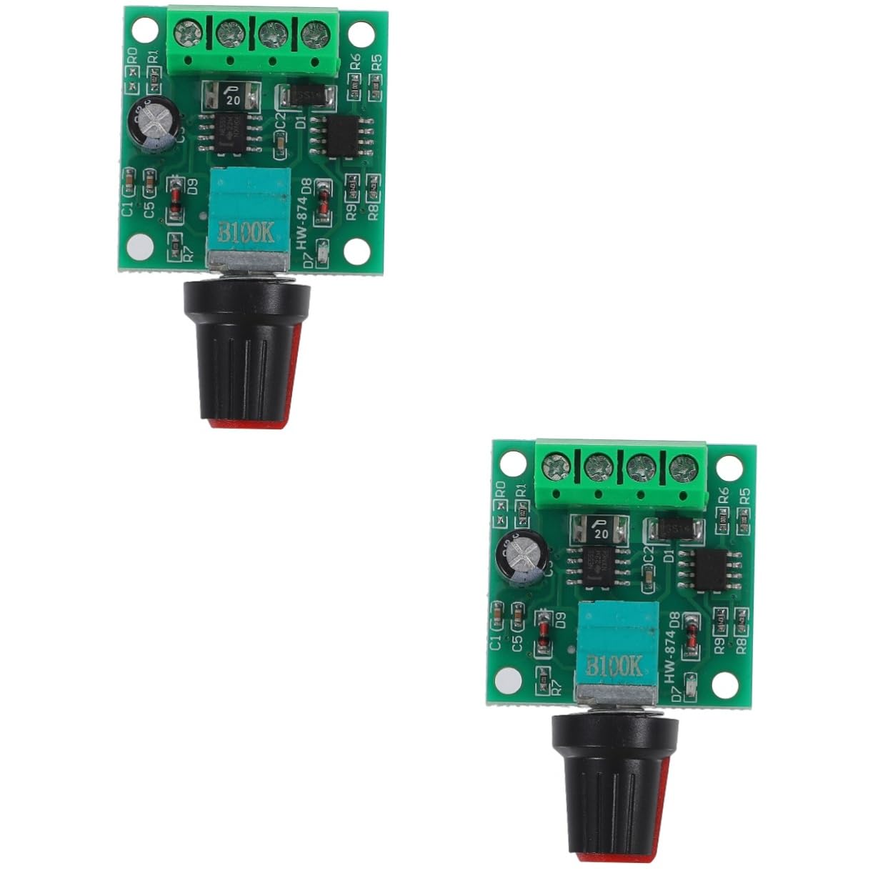 KICHOUSE 2pcs Motor Speed Controller Dc Voltage Regulator Adjustable Driver Motor Regulator Speed Controller for Motor Voltage Regulator Controller Adjustable Motor Speed Regulator Iron