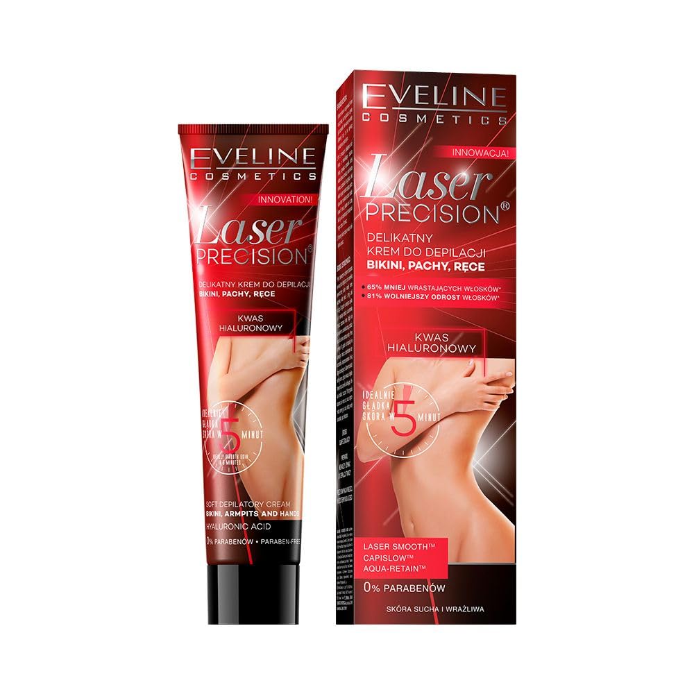 Eveline Cosmetics Laser Precision Eveline Laser Precision Gentle Depilatory Cream for Sensitive Areas with Capislow™ and Aqua-Retain™ - 125 ml