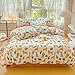 LIWHENHAO Animal Duvet Cover Set Queen 100% Cotton Bedding Tropical Lion Giraffe Crocodile Cheetah Tiger on White 1 Safari Comforter Cover Full Zipper Closure 2 Pillocases for Kids Girls Boys Woman