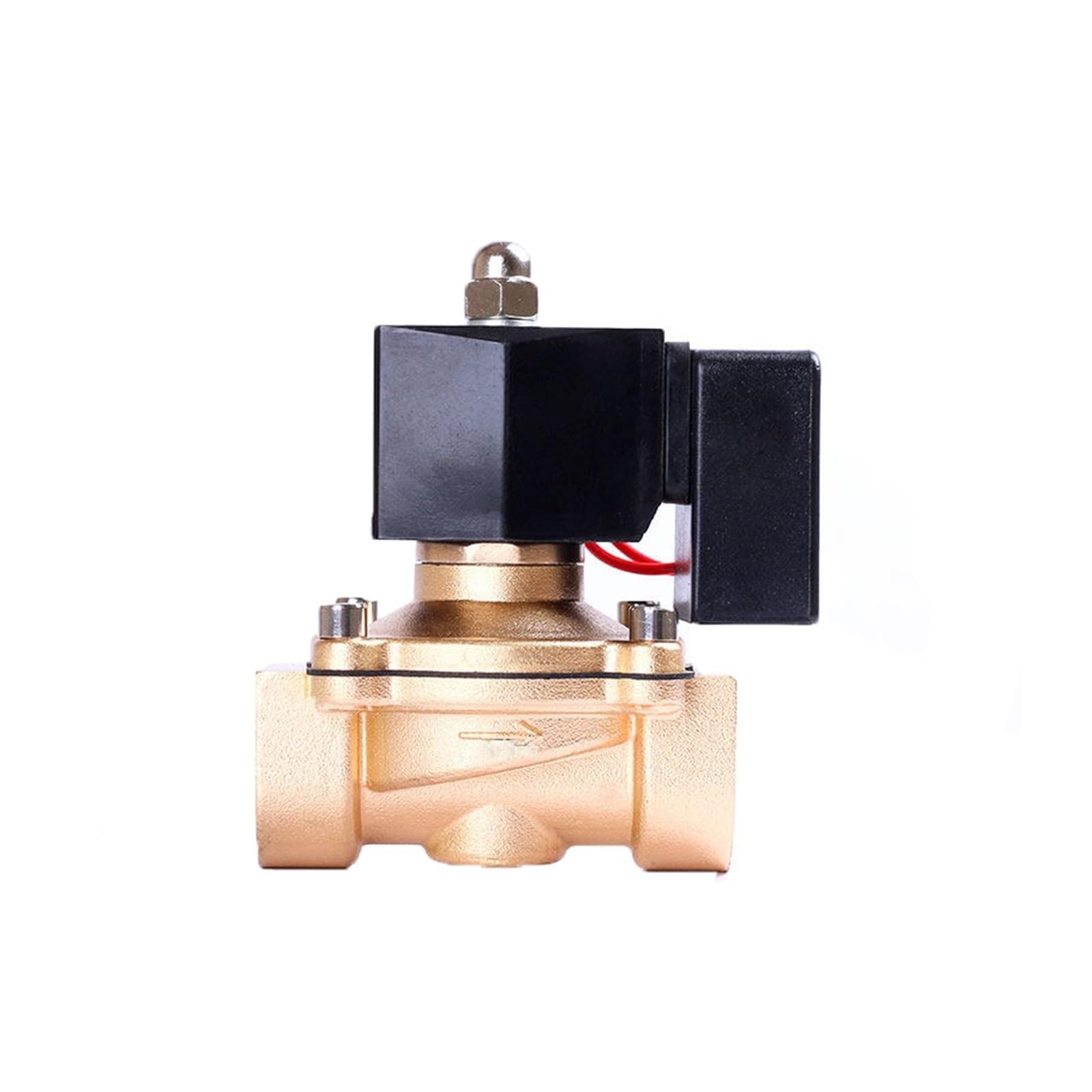 Xncdbvypa 12Vdc 1" Normally Closed Brass 24Vdc 110Vac 220V Non Hot Solenoid Valve For 24 Hours Working(12Vdc)