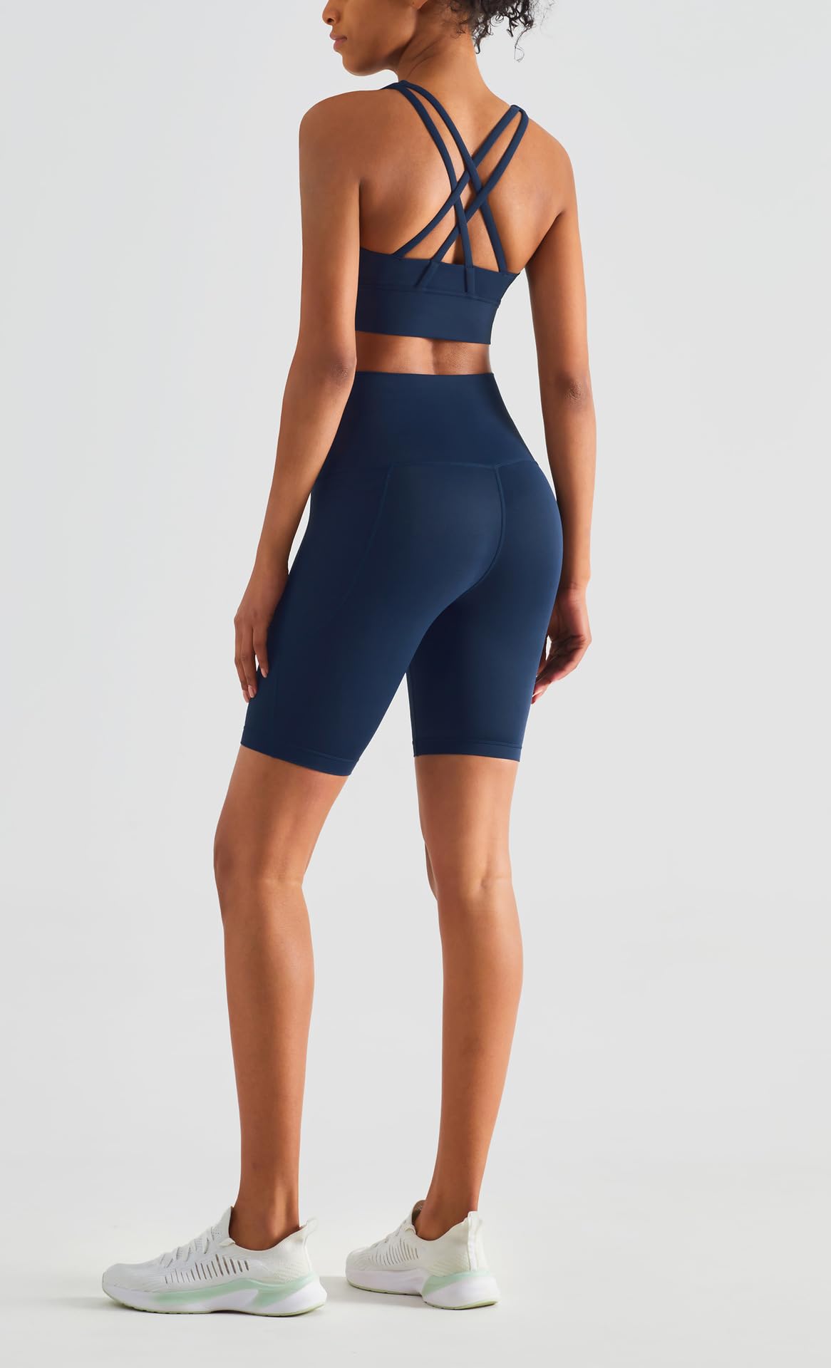 Legginsy damskie spodnie do jogi z wysokim stanem, wygodne, sportowe legginsy rowerowe i do biegania z kieszeniami