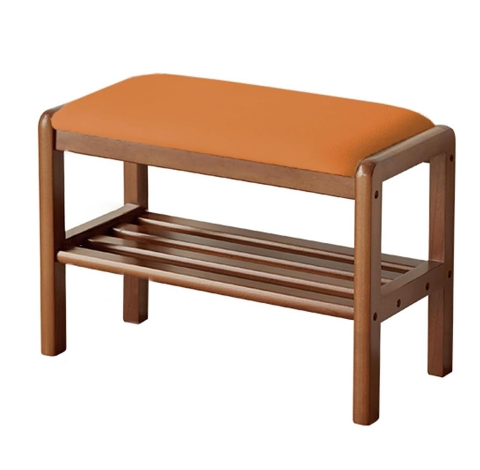 KLGFBDC Solid Wood Shoe Bench with Storage Shelf - Entryway Shoe Rack for Hallways and Living Rooms - Stylish and Functional Storage Solution