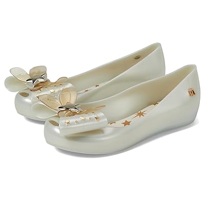 Mini Melissa Ultragirl Star II (Little Kid/Big Kid) Girls Shoes White Metallic