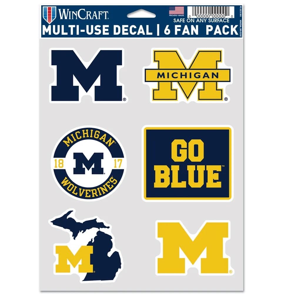Michigan Wolverines Multi Use 6 FAN PACK