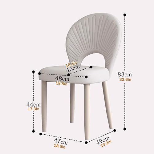 Miniatura 2 de Upholstered Kitchen Chairs Set, Dining Room Chair with Leather Cushion Seat, Lobby Chair with Metal Leg for Kitchen Living Room