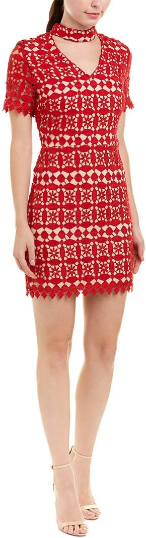 JOA Women's Choker Neck Lace Dress