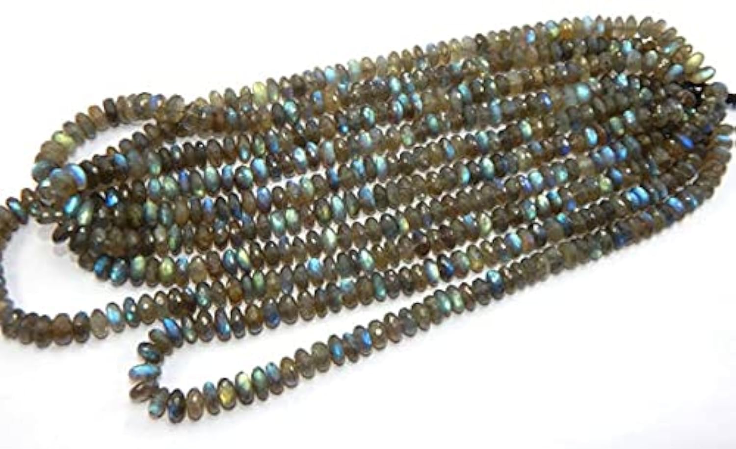 Labradorite bleue perles rondelles 8-9mm pour collier artisanal et bracelet en pierre