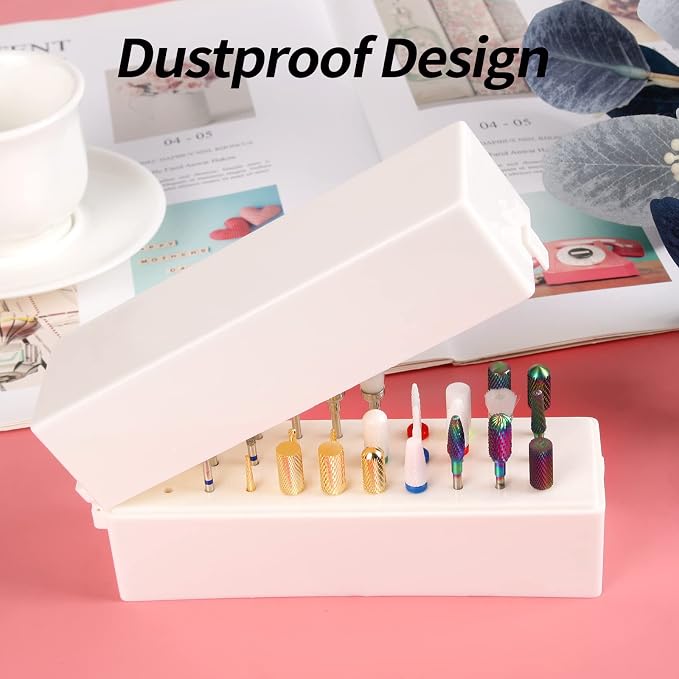 Organizador de brocas para taladro de uñas 30 agujeros miniatura 5