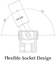 Vista 6 de EMENTOL 10 piezas 3/8" de profundidad Juego de enchufes de impacto universales profundos, 6 puntos, métrico, CR-MO, juego de enchufes de impacto