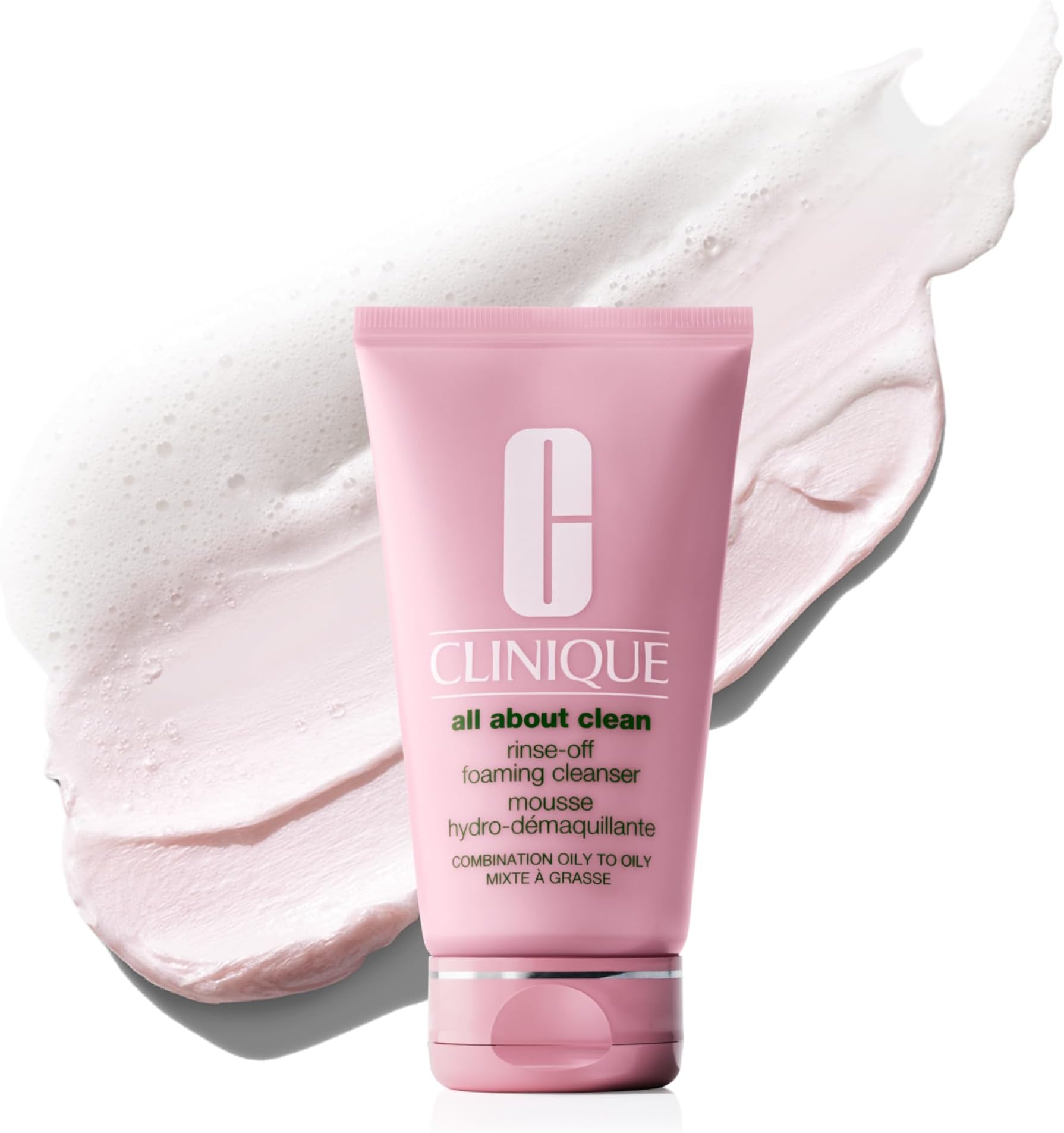 All About Clean Rinse-Off Foaming Face Wash | Face Cleanser With Hyaluronic Acid + Glycerin For Oily Skin Types | Dissolves Makeup + Sunscreen