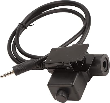 PTT Headset Adapter, 3.5mm Plug Push to Talk System Adapter for Sound Interface Mobile Phone