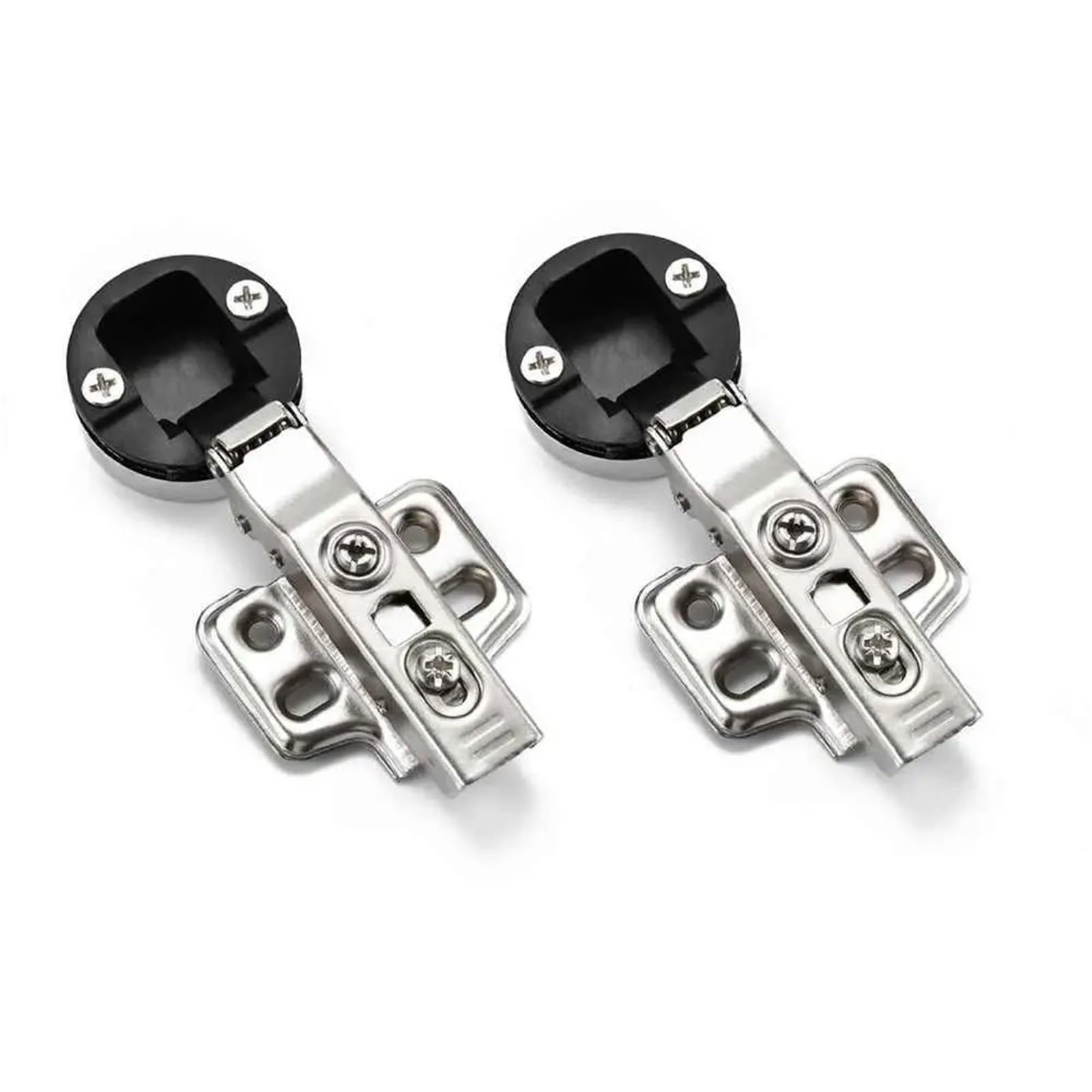 Cidegoo Straight Bend Cabinet Hinges 2Pcs Useful Hardware No Hole Window Accessories Furniture Supplies Glass Door Hinge Cabinet Clip For Cupboard Furniture(Straight Bend)