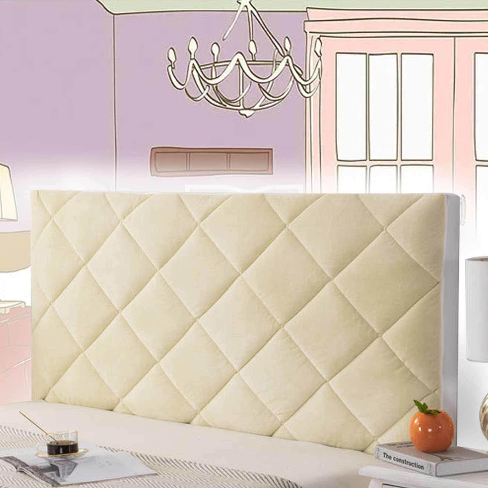 Copertura per Testiera per Letto Copri Testata Letto Matrimoniale/Singolo Imbottita Copritestiera Letto Matrimoniale Copertura Fodera Testata Letto Imbottita Copri Testiera Letto ,giallo-180cm