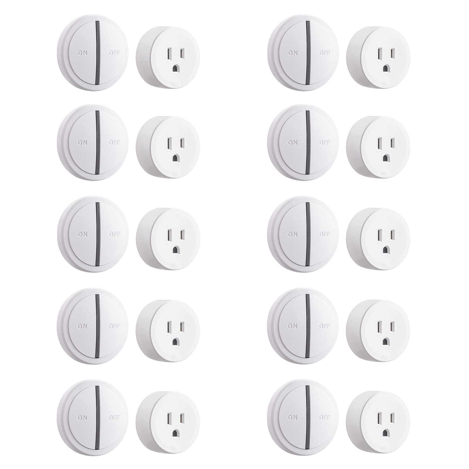 GREENCYCLE WiFi Smart Outlet Plug with Remote Support APP Remote Control Voice Control Timer Suitable for Alexa and